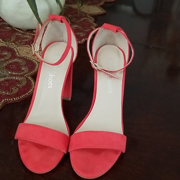 Daily Shoes | Shoes | Cute Watermelon Color 4inch Chunky Heel | Poshmark